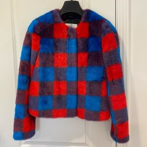 Faux fur crop jacket